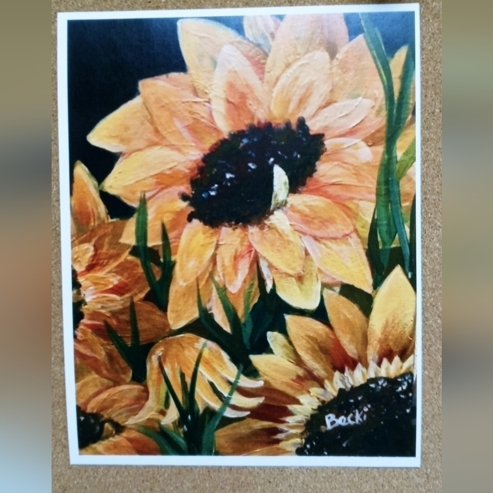 Sunflower art print 8" x 10"